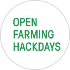 Logo Open Farming Hackdays mit einem sehr langem Titel zur Beschreibung, allerdings ohne Termin-Download