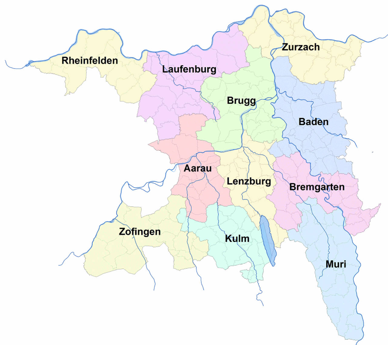 Nachführungsgeometer nach Bezirken